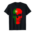 Portugal Ensign Flag Soccer Skull T-Shirt - Custom Art Print for Adults - T-Shirt, Sweatshirt, Hoodie