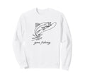 Gone Fishing Trout Line Art Sweatshirt - Aesthetic Graphic Unisex - T-Shirt, Sweatshirt, Hoodie