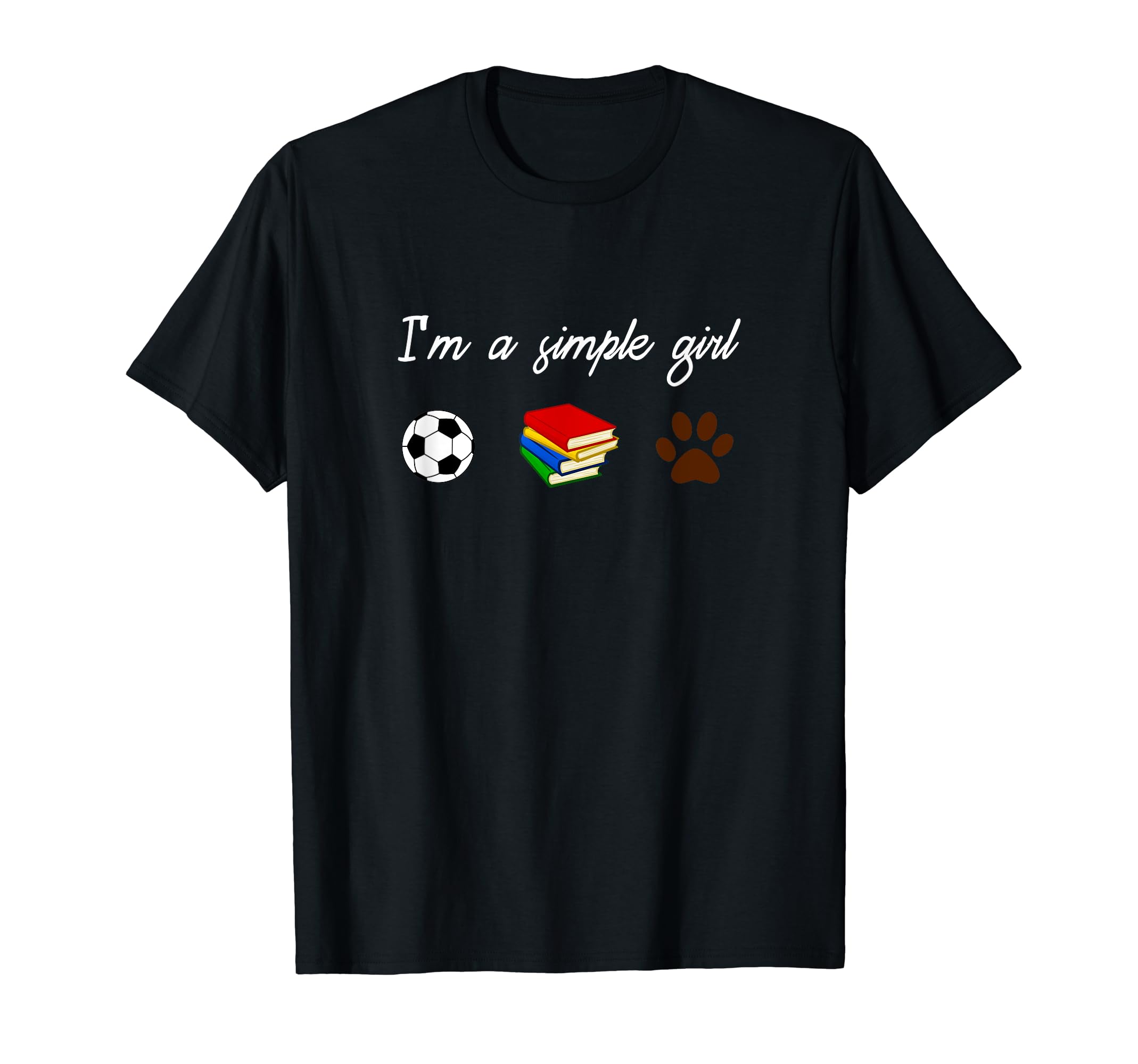 Im Simple Soccer Reading Books Dog T-Shirt - Novelty Apparel for Adults - T-Shirt, Sweatshirt, Hoodie