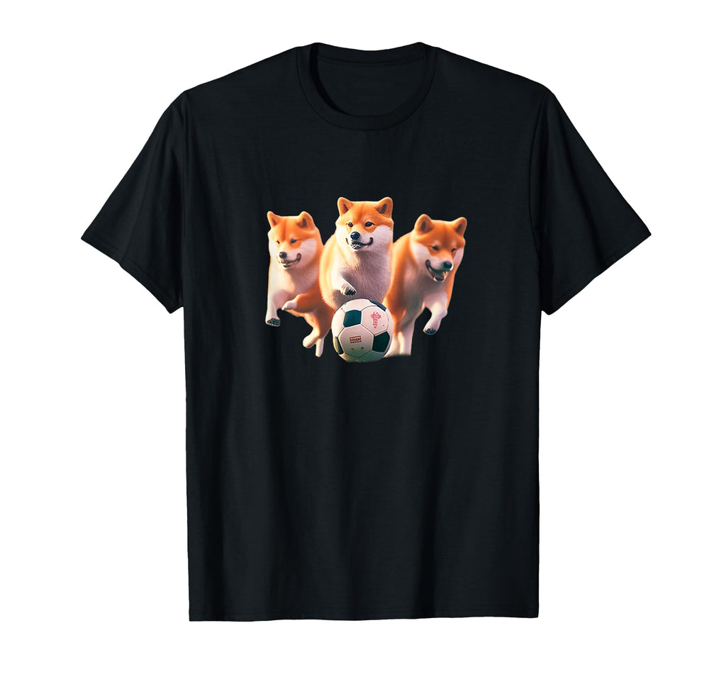 Shiba Inu Shibainu Funny Dog Soccer T-Shirt - Aesthetic Graphic Men Women - T-Shirt, Sweatshirt, Hoodie