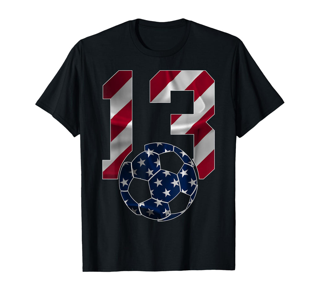 Number 13 Years Soccer 13Th Birthday T-Shirt - Graphic Print Men Women - T-Shirt, Sweatshirt, Hoodie