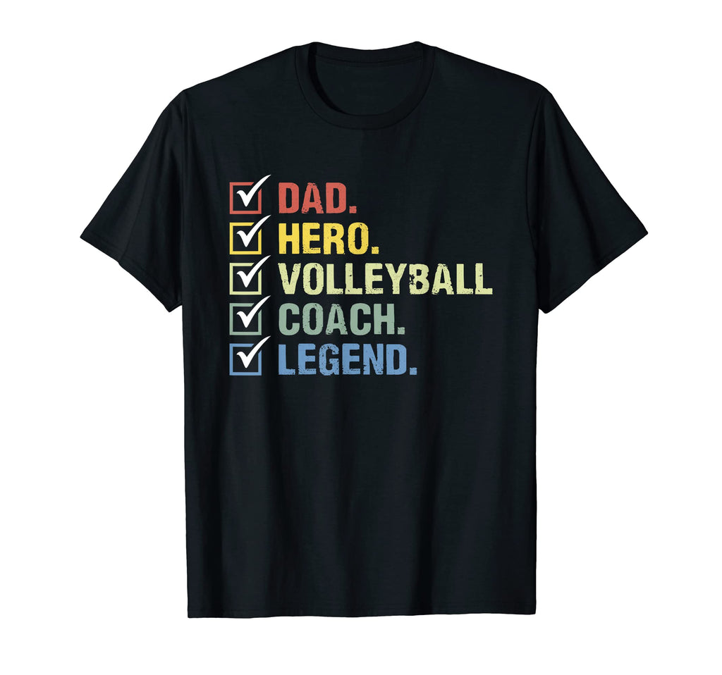 Dad Hero Volleyball Coach Legend Sports T-Shirt - Custom Art Print Unisex - T-Shirt, Sweatshirt, Hoodie