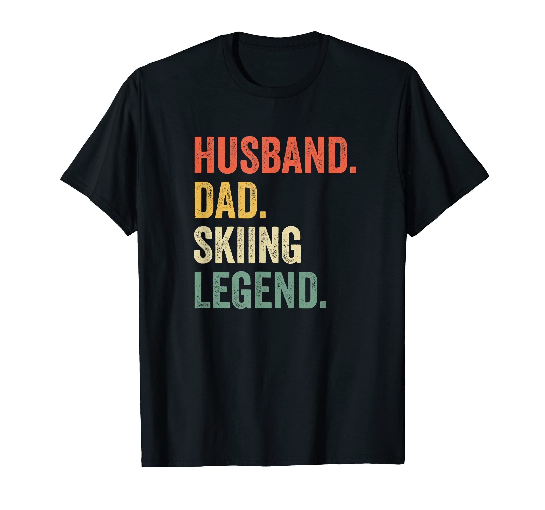 Mens Funny Skier Husband Dad Skiing T-Shirt - Minimalist Print for Adults - T-Shirt, Sweatshirt, Hoodie