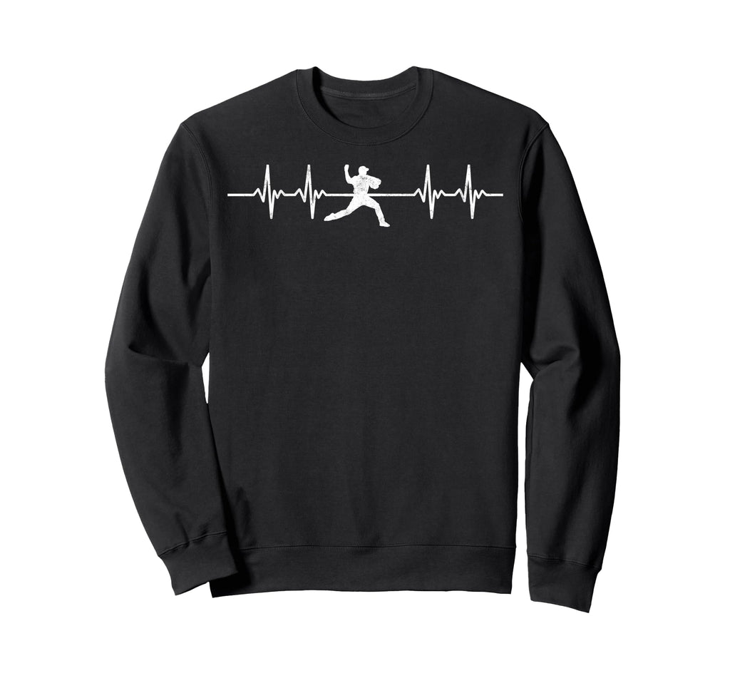 Baseball Player Heartbeat Coach Sweatshirt - Custom Art Print Men Women - T-Shirt, Sweatshirt, Hoodie