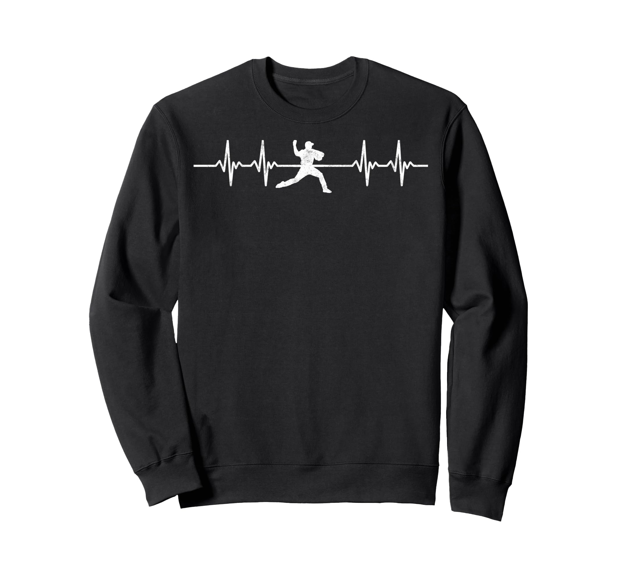Baseball Player Heartbeat Coach Sweatshirt - Custom Art Print Men Women - T-Shirt, Sweatshirt, Hoodie