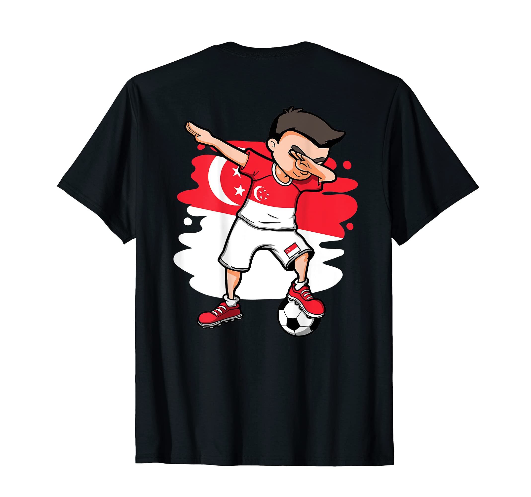 Dabbing Soccer Singapore Jersey T-Shirt - Aesthetic Graphic Unisex - T-Shirt, Sweatshirt, Hoodie