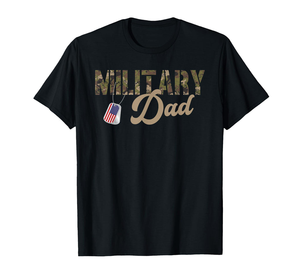 Military Dad American Flag Soldier Dad T-Shirt - Graphic Print Unisex - T-Shirt, Sweatshirt, Hoodie