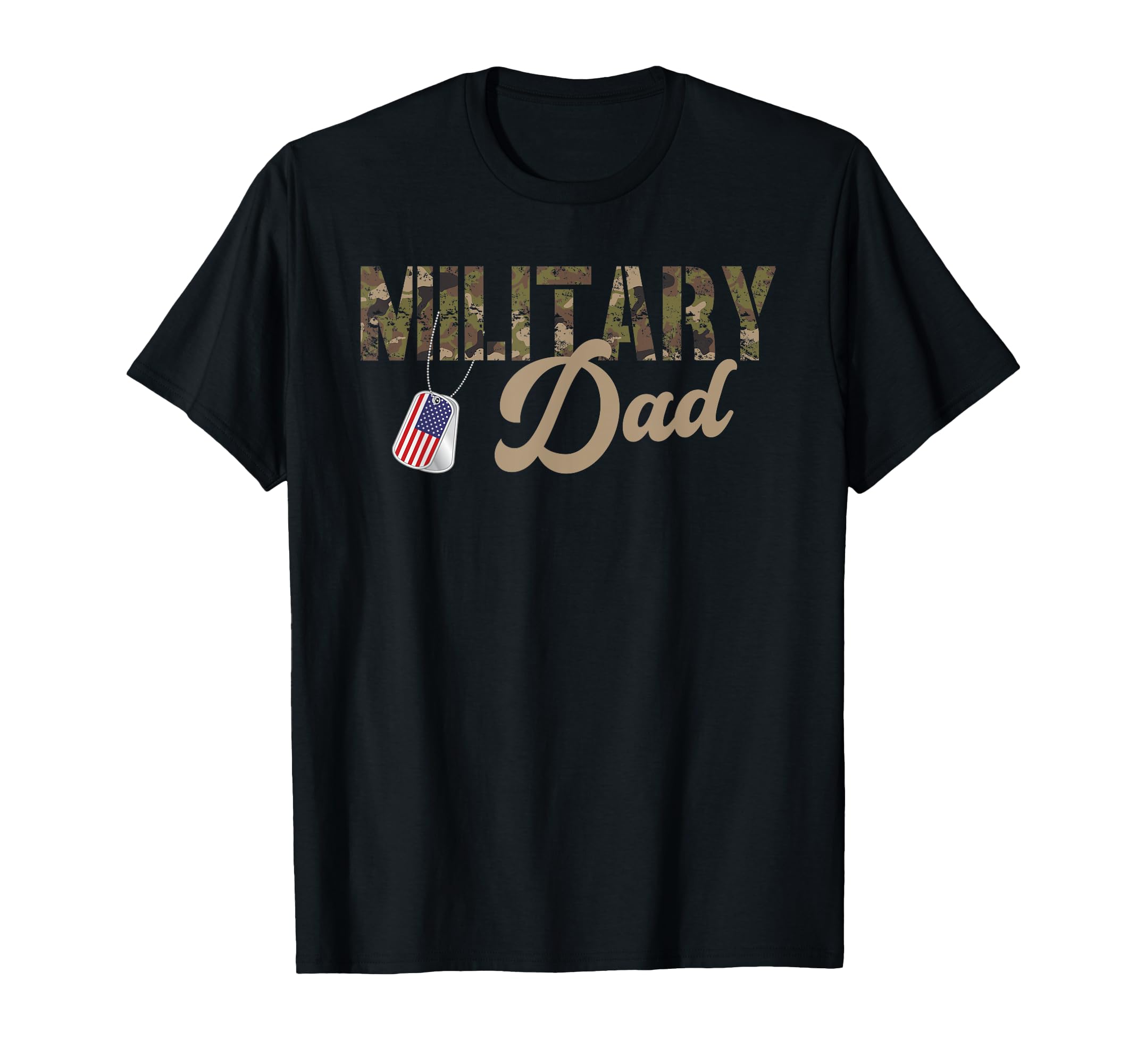 Military Dad American Flag Soldier Dad T-Shirt - Graphic Print Unisex - T-Shirt, Sweatshirt, Hoodie