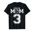 Number 3 Custom Proud Basketball Mom T-Shirt - Minimalist Print Unisex - T-Shirt, Sweatshirt, Hoodie