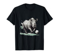 Rhino Playing Soccer Funny Animal T-Shirt - Casual Everyday Wear Unisex - T-Shirt, Sweatshirt, Hoodie