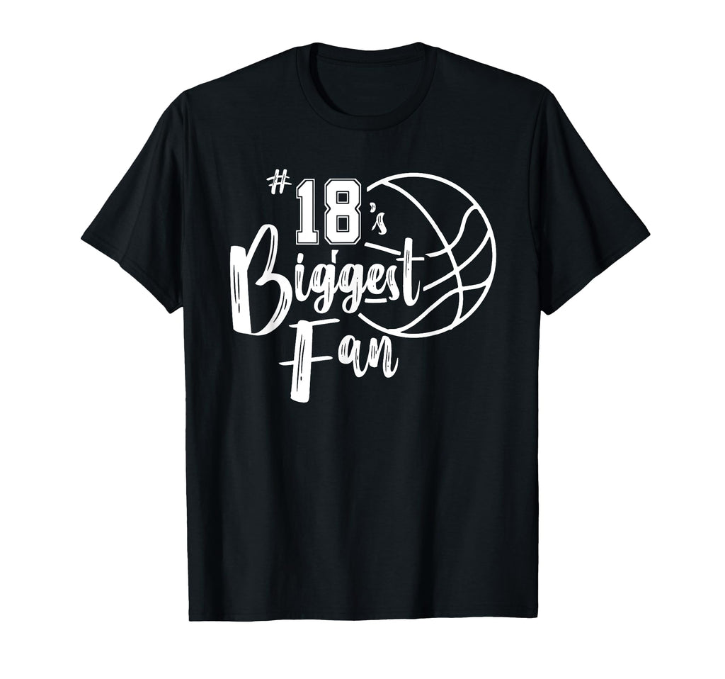 Number 18S Biggest Fan Basketball T-Shirt - Minimalist Print for Adults - T-Shirt, Sweatshirt, Hoodie