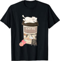 Cute Cat Cafe, Kawaii Coffee, Anime Neko Kitty, Puns - Adult & Kids T-Shirts, Sweatshirts & Hoodies apparel design preview 1