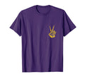Purple And Golds Peace Skeleton Hand T-Shirt - Trendy Graphic for Adults - T-Shirt, Sweatshirt, Hoodie