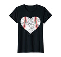 Womens Baseball Softball Heart Sports T-Shirt - Novelty Apparel Men Women - T-Shirt, Sweatshirt, Hoodie