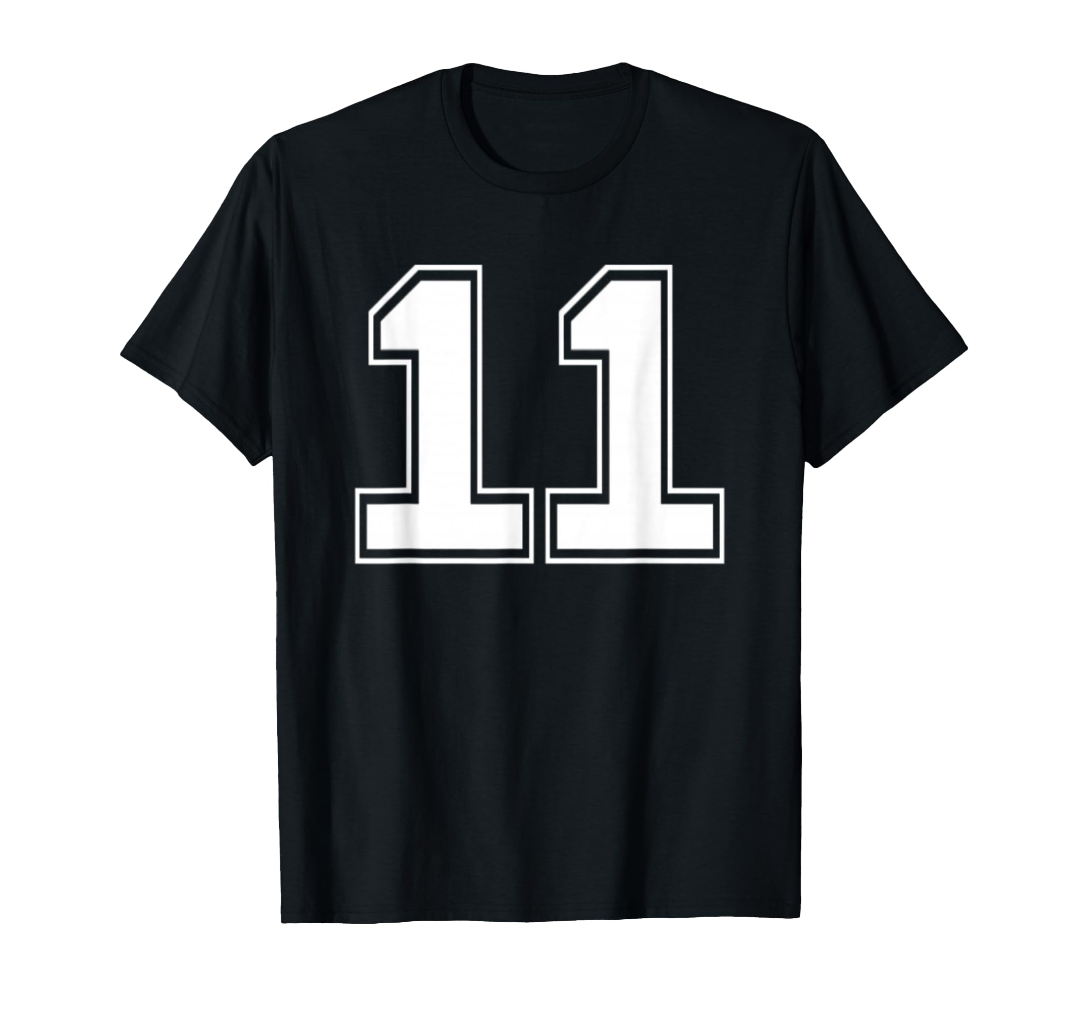 Number 11 Baseball Football Soccer T-Shirt - Custom Art Print for Adults - T-Shirt, Sweatshirt, Hoodie