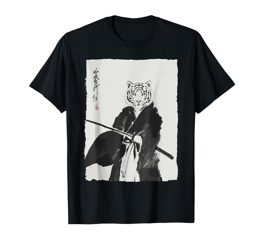 Samurai Tiger Shirts Japanese T-Shirt - Graphic Print for Adults - T-Shirt, Sweatshirt, Hoodie