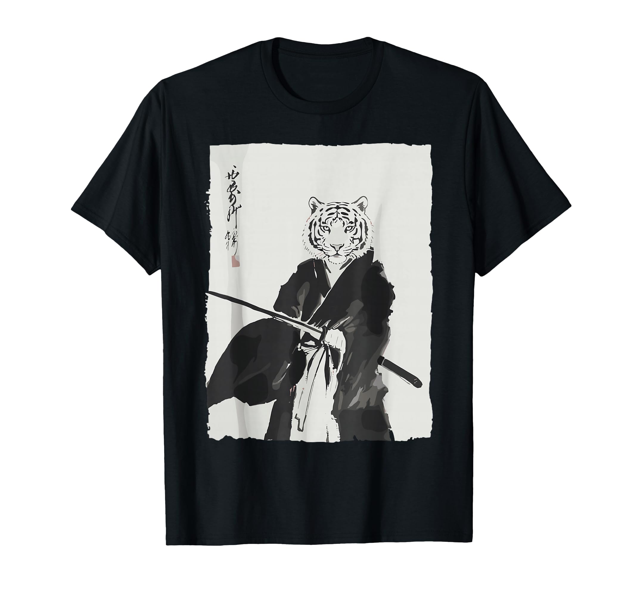 Samurai Tiger Shirts Japanese T-Shirt - Graphic Print for Adults - T-Shirt, Sweatshirt, Hoodie