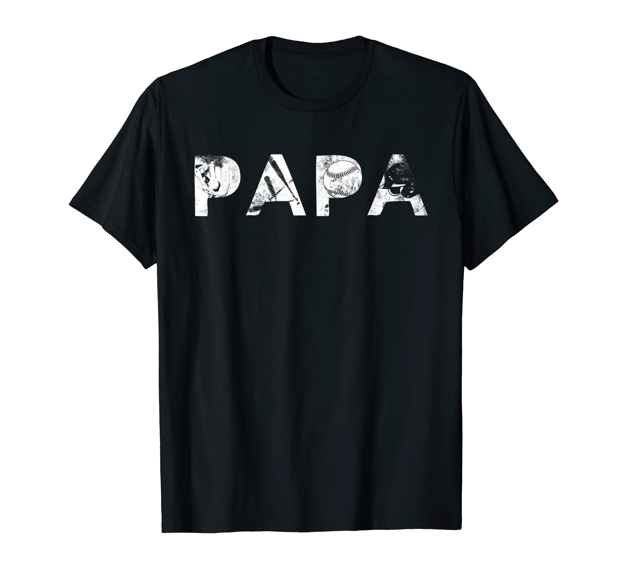 Baseball Player Papa Dad Great Father T-Shirt - Minimalist Print for Adults - T-Shirt, Sweatshirt, Hoodie