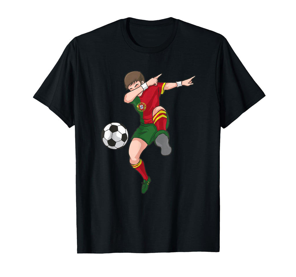 Dabbing Soccer Portugal Football T-Shirt - Graphic Print Men Women - T-Shirt, Sweatshirt, Hoodie