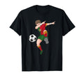 Dabbing Soccer Portugal Football T-Shirt - Graphic Print Men Women - T-Shirt, Sweatshirt, Hoodie