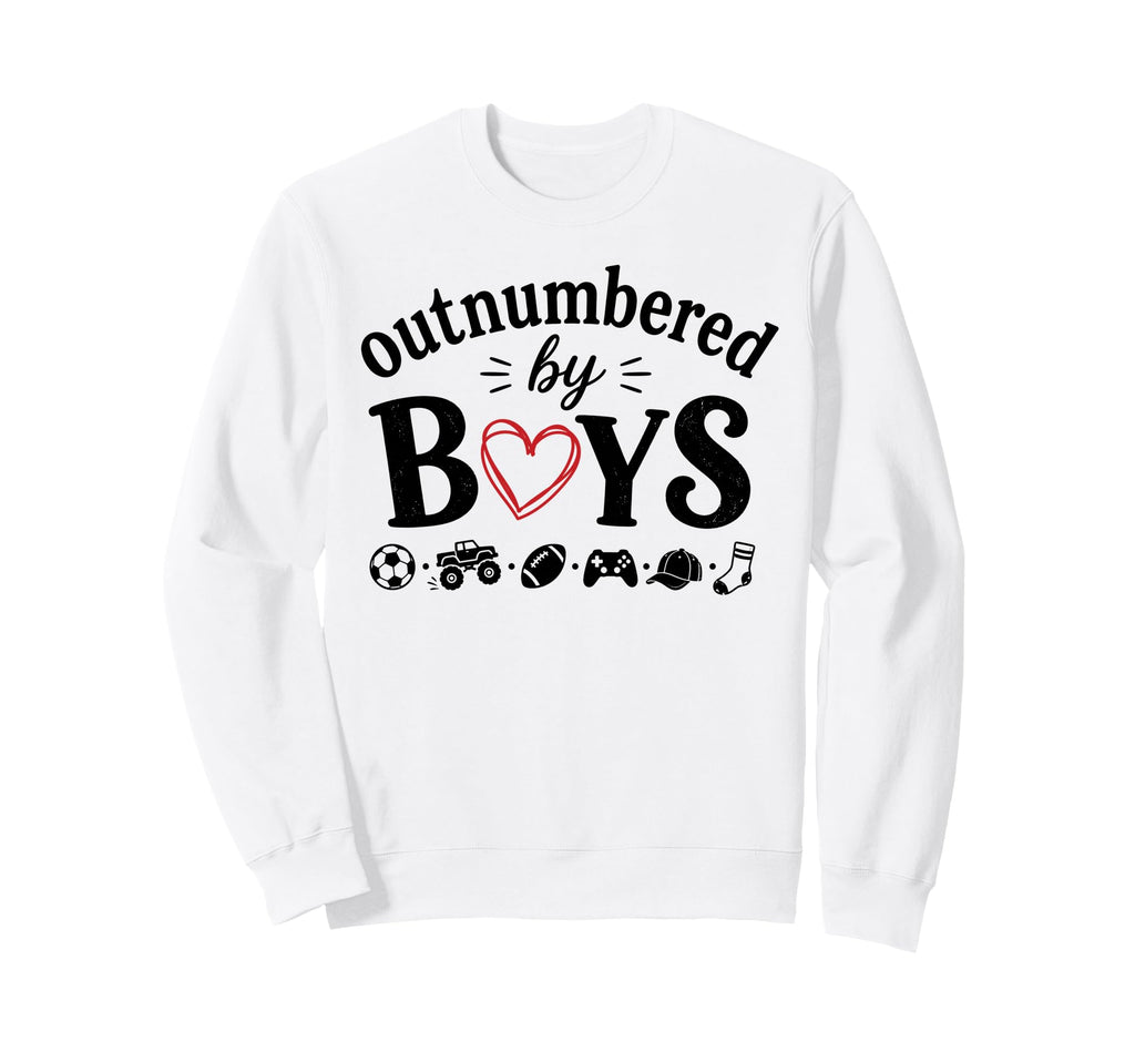 Outnumbered Funny Mom Soccer Family Sweatshirt - Novelty Apparel Men Women - T-Shirt, Sweatshirt, Hoodie