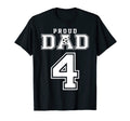 Number 4 Custom Proud Soccer Futbol Dad T-Shirt - Unique Graphic Men Women - T-Shirt, Sweatshirt, Hoodie