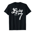 Lucky Number Seven Distressed T-Shirt - Fun Novelty Design Unisex - T-Shirt, Sweatshirt, Hoodie