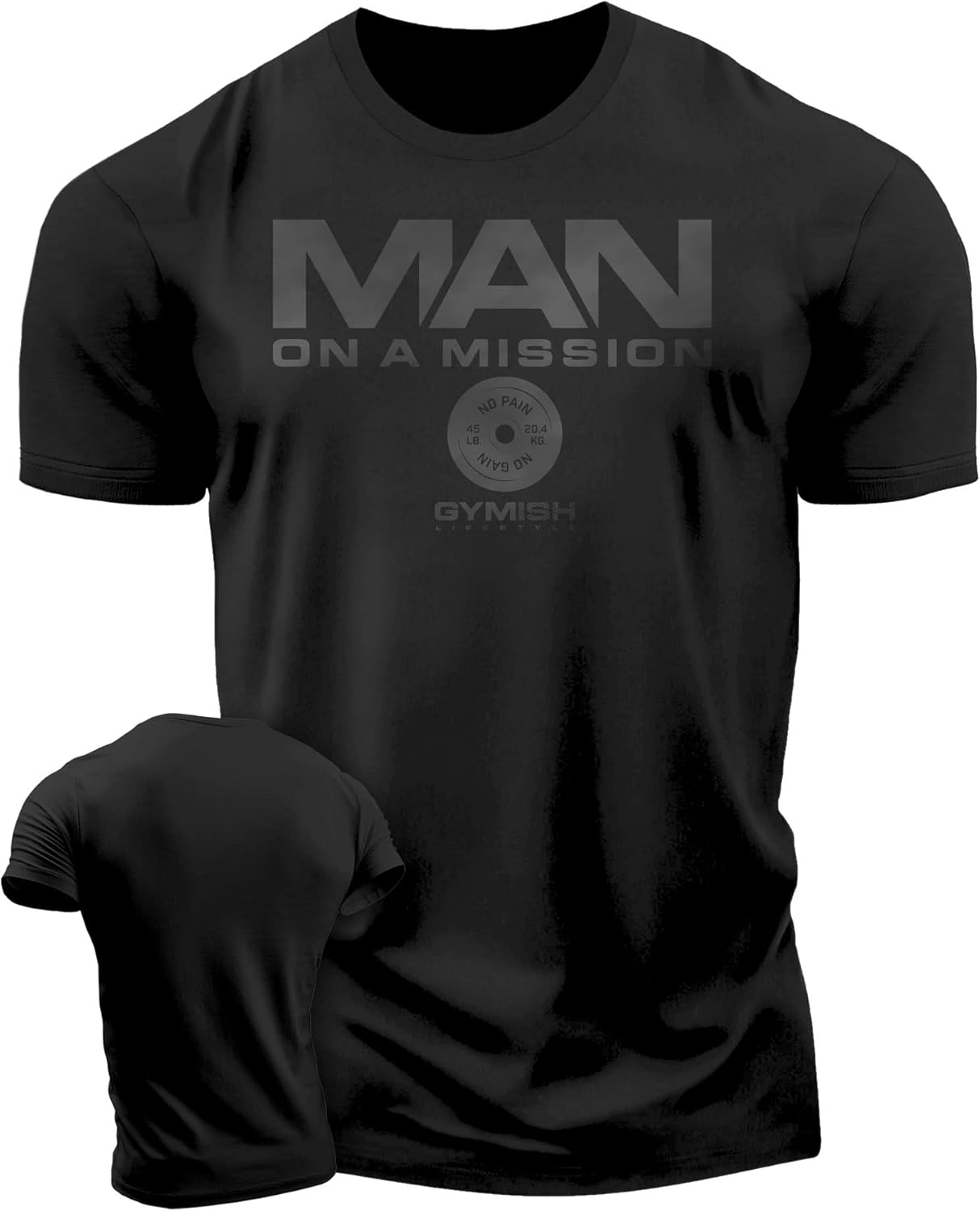 Man on Mission Workout for Men, Motivational Gym - Adult & Kids T-Shirts, Sweatshirts & Hoodies apparel design preview 1
