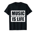Music Is Life Music Is Life Hoodie - Fun Novelty Design for Adults - T-Shirt, Sweatshirt, Hoodie