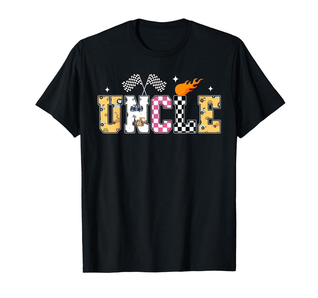 Uncle Pit Crew Racing Car Birthday T-Shirt - Minimalist Print for Adults - T-Shirt, Sweatshirt, Hoodie