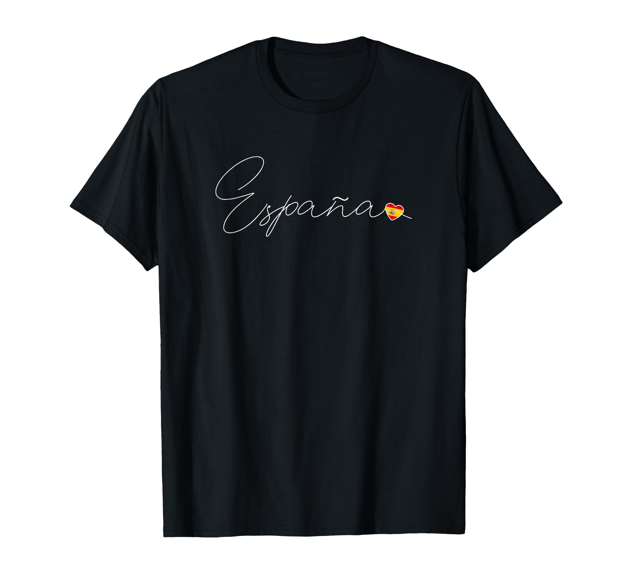 Espa Simple Love Spanish Flag Heart T-Shirt - Trendy Graphic Men Women - T-Shirt, Sweatshirt, Hoodie