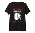 Baseball Is My Happy Place Baseball T-Shirt - Minimalist Print for Adults - T-Shirt, Sweatshirt, Hoodie