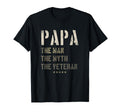 Papa Myth Veteran Fathers Day Military T-Shirt - Novelty Apparel Men Women - T-Shirt, Sweatshirt, Hoodie