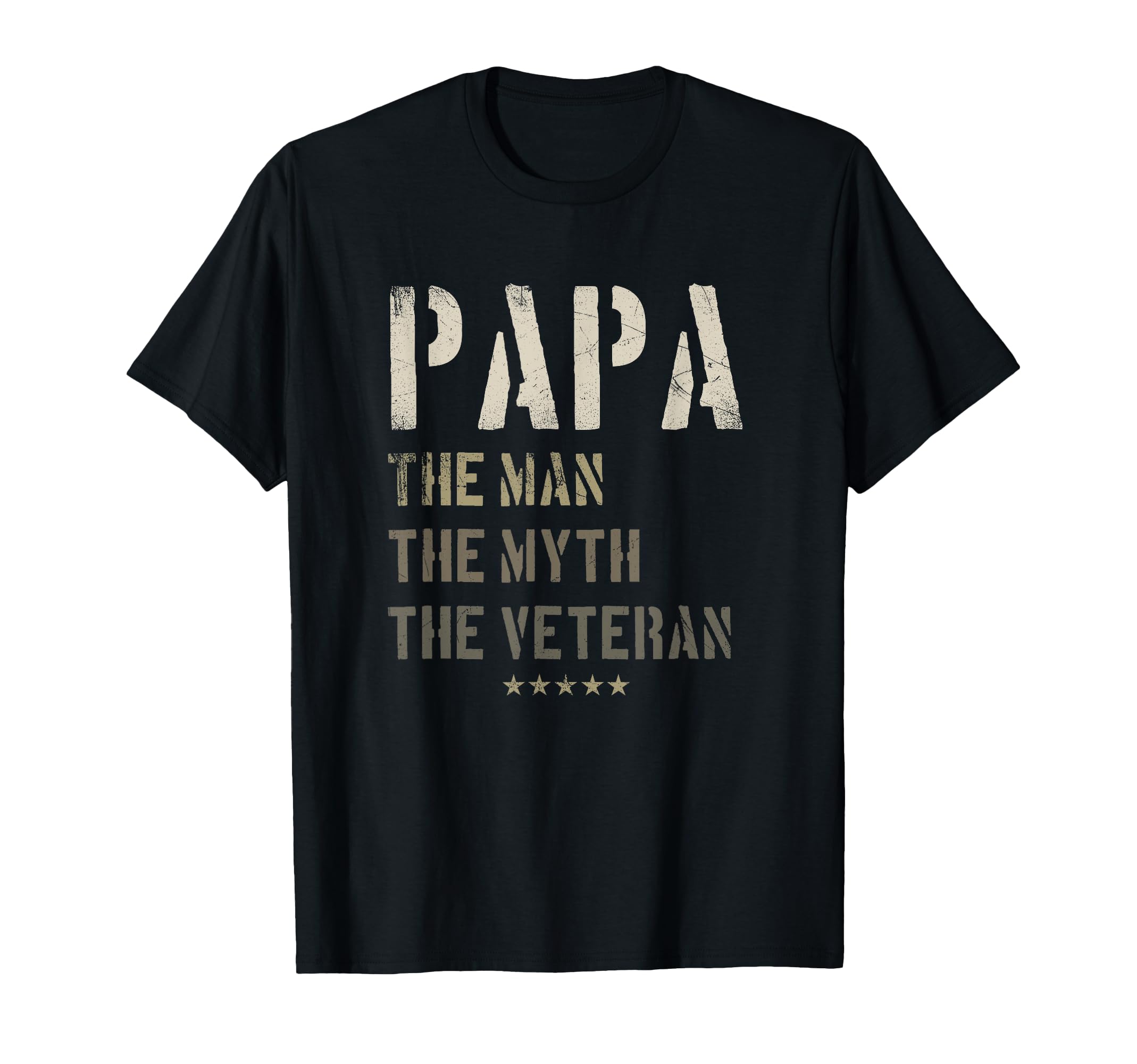 Papa Myth Veteran Fathers Day Military T-Shirt - Novelty Apparel Men Women - T-Shirt, Sweatshirt, Hoodie