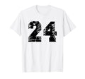 Number 24 Softball Baseball Black T-Shirt - Streetwear Style Men Women - T-Shirt, Sweatshirt, Hoodie