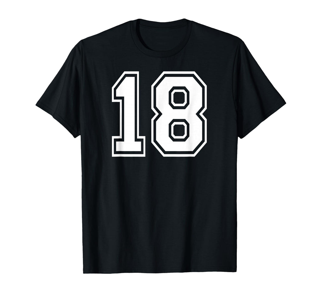 18 Number Eighteen Team Sports Matching T-Shirt - Trendy Graphic Unisex - T-Shirt, Sweatshirt, Hoodie