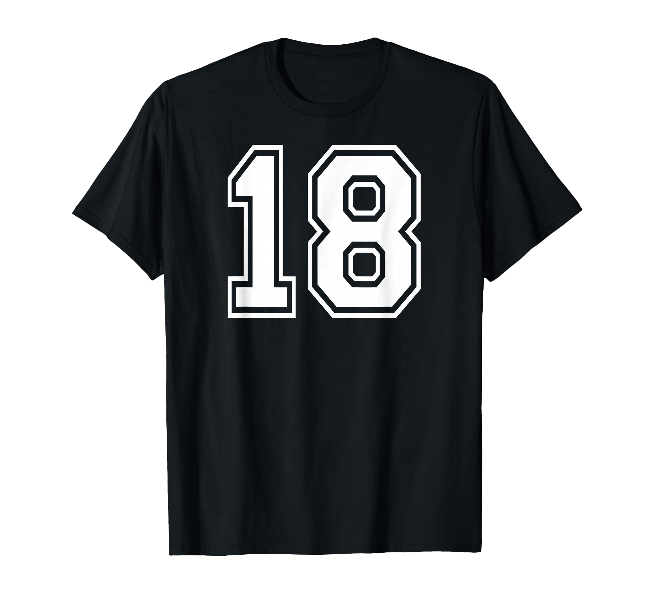18 Number Eighteen Team Sports Matching T-Shirt - Trendy Graphic Unisex - T-Shirt, Sweatshirt, Hoodie