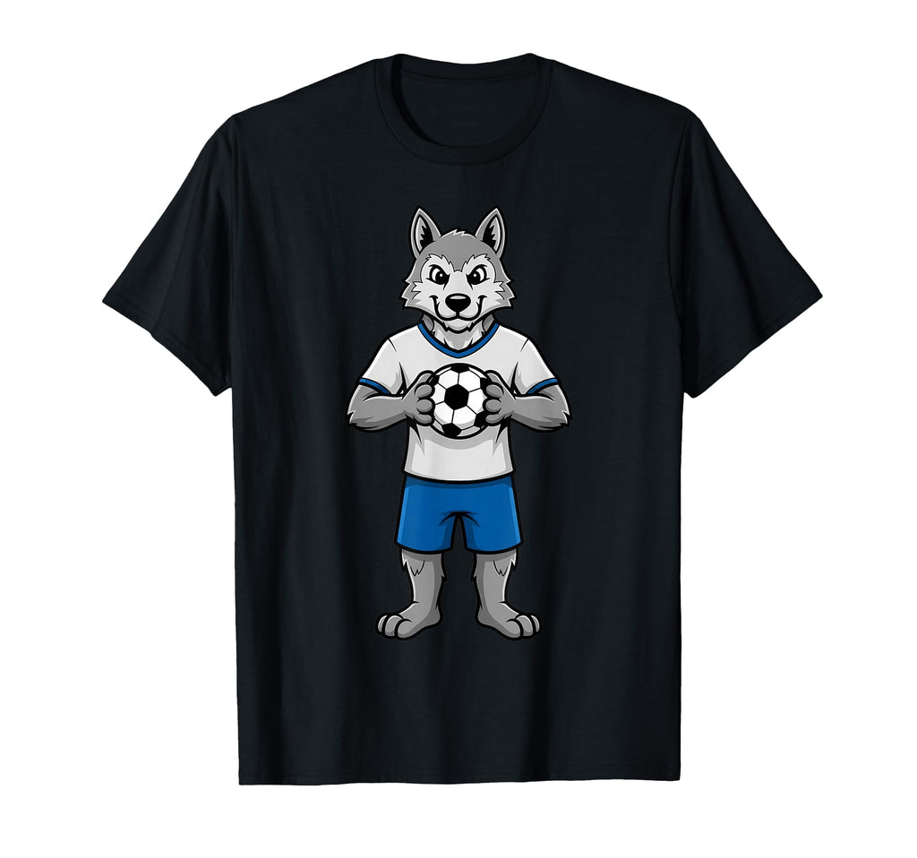 Soccer Wolf Football Player Animal T-Shirt - Aesthetic Graphic Unisex - T-Shirt, Sweatshirt, Hoodie