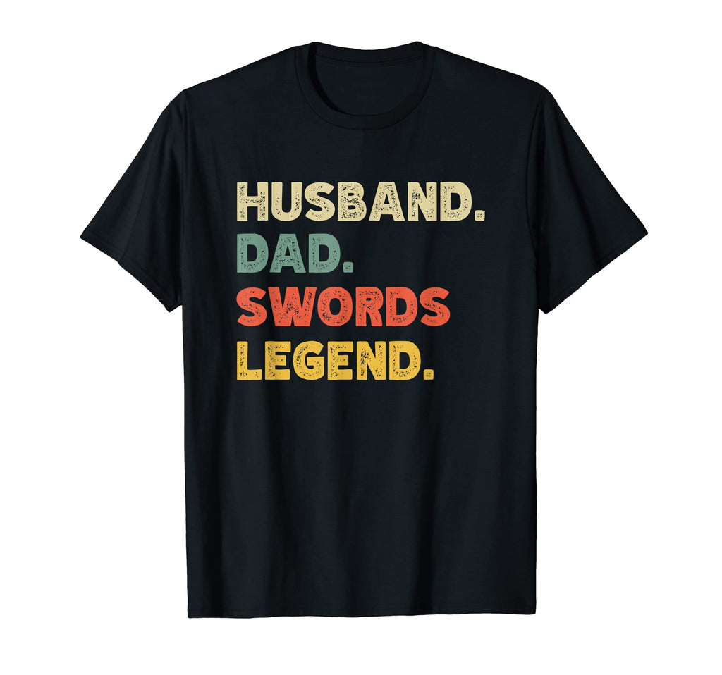 Mens Mens Funny Husband Dad Swords Legend T-Shirt - Minimalist Print Unisex - T-Shirt, Sweatshirt, Hoodie