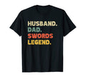 Mens Mens Funny Husband Dad Swords Legend T-Shirt - Minimalist Print Unisex - T-Shirt, Sweatshirt, Hoodie