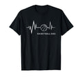 Basketball Dads Basketball Heartbeat Ball T-Shirt - Minimalist Print Unisex - T-Shirt, Sweatshirt, Hoodie