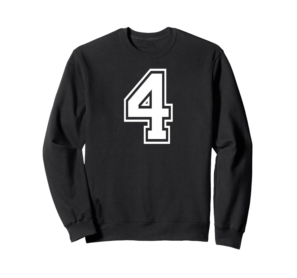 4 Number Four Team Sports Sweatshirt - Fun Novelty Design for Adults - T-Shirt, Sweatshirt, Hoodie