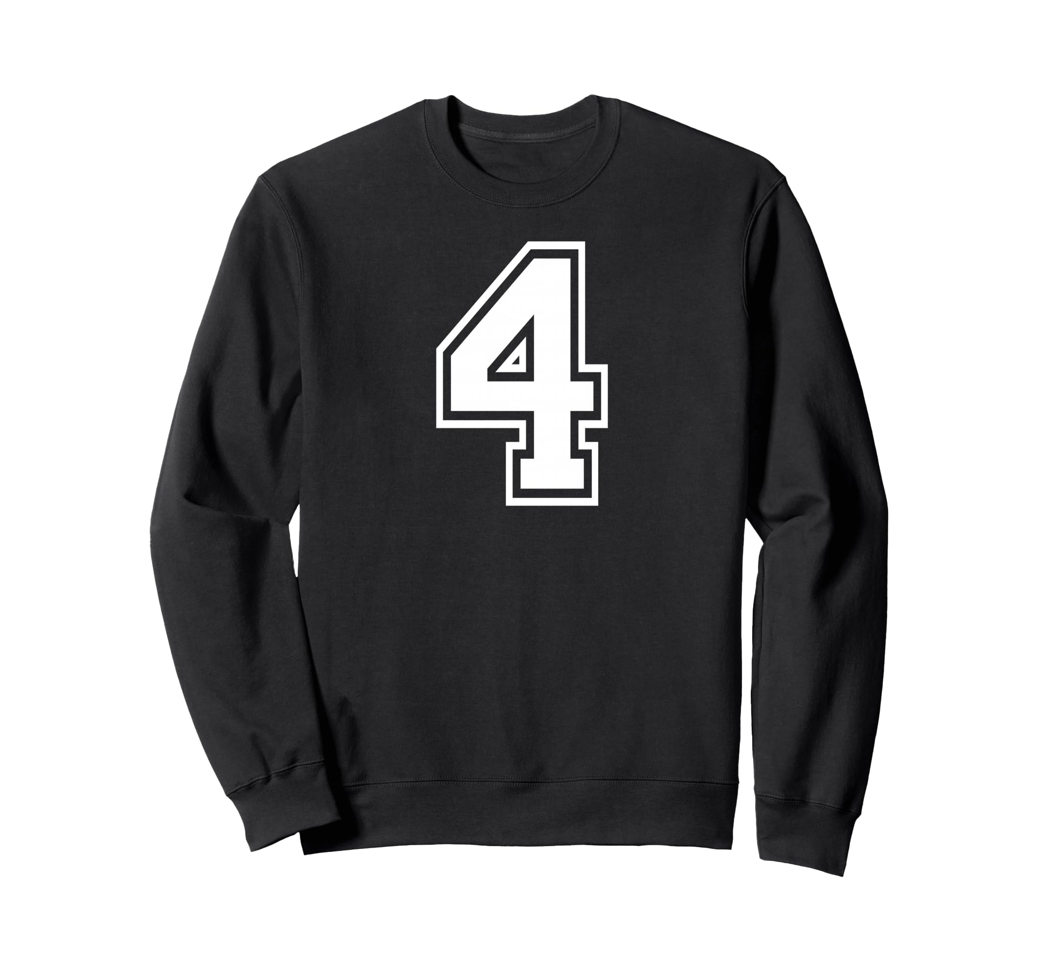 4 Number Four Team Sports Sweatshirt - Fun Novelty Design for Adults - T-Shirt, Sweatshirt, Hoodie