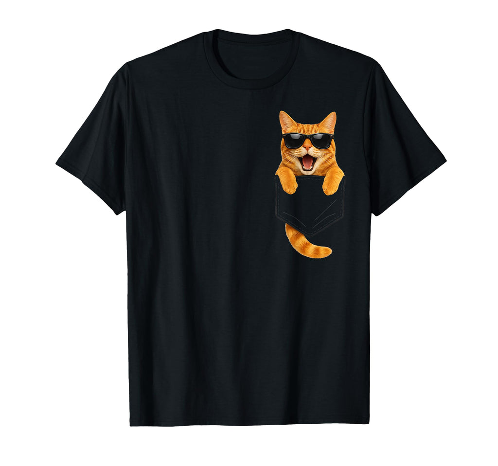 Tabby Cat Pocket Funny Gifts Cat Mom Cat T-Shirt - Custom Art Print Unisex - T-Shirt, Sweatshirt, Hoodie