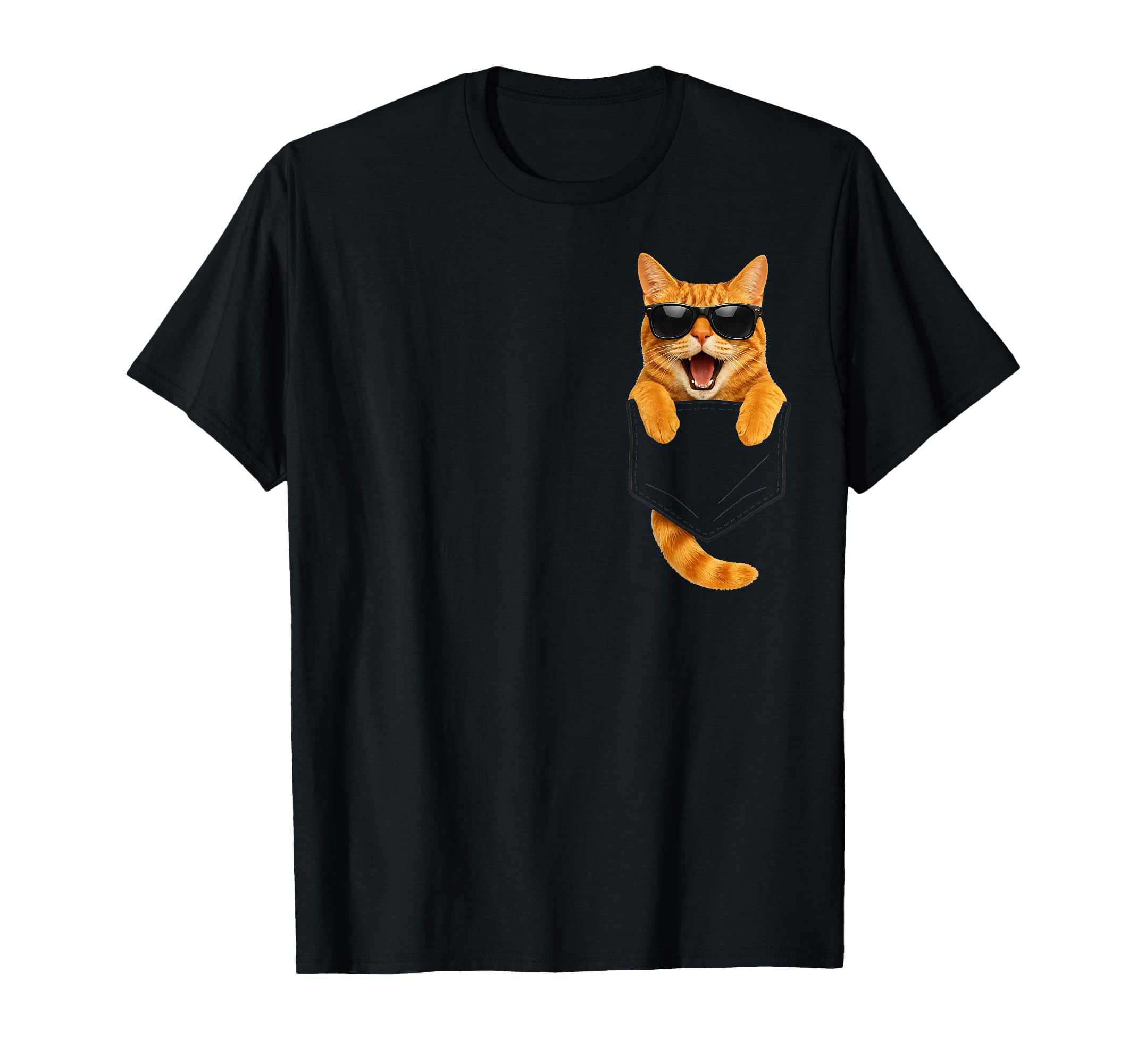 Tabby Cat Pocket Funny Gifts Cat Mom Cat T-Shirt - Custom Art Print Unisex - T-Shirt, Sweatshirt, Hoodie