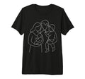 Family Line Art Mother Dad Son T-Shirt - Aesthetic Graphic for Adults - T-Shirt, Sweatshirt, Hoodie