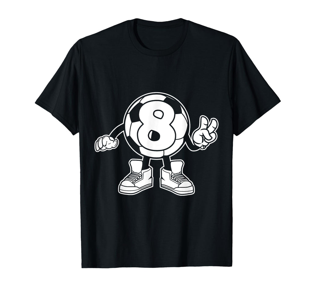 Number 8 Soccer 8Th Birthday T-Shirt - Custom Art Print for Adults - T-Shirt, Sweatshirt, Hoodie