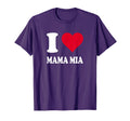 Red Heart Motif I Love Mama Mia T-Shirt - Minimalist Print for Adults - T-Shirt, Sweatshirt, Hoodie