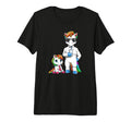 Dad And Daughter Unicorn Tri Blend T-Shirt - Unique Graphic Unisex - T-Shirt, Sweatshirt, Hoodie