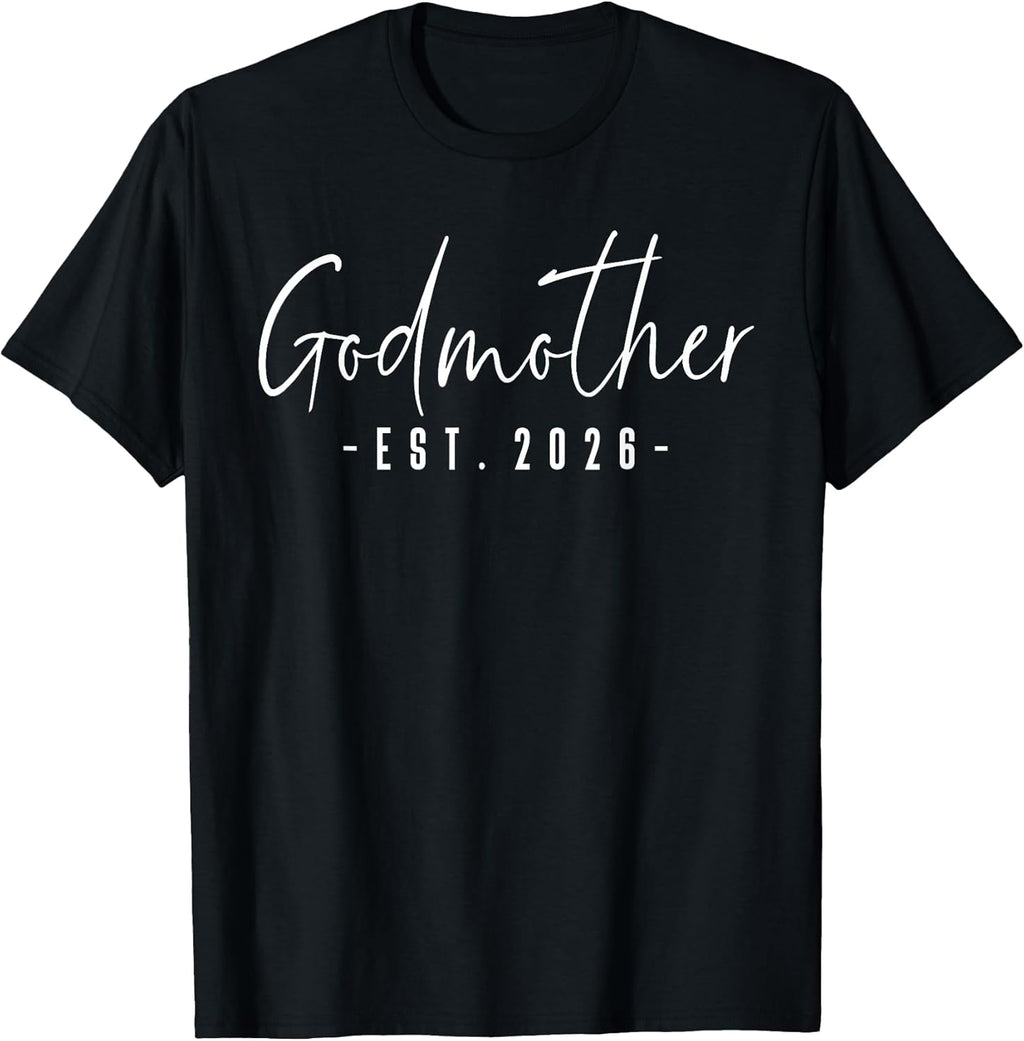 Godmother Est 2026 Minimalist Elegant Font - Adult & Kids T-Shirts, Sweatshirts & Hoodies apparel design preview 1
